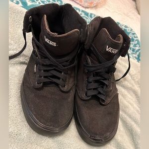 Men’s black high top Vans